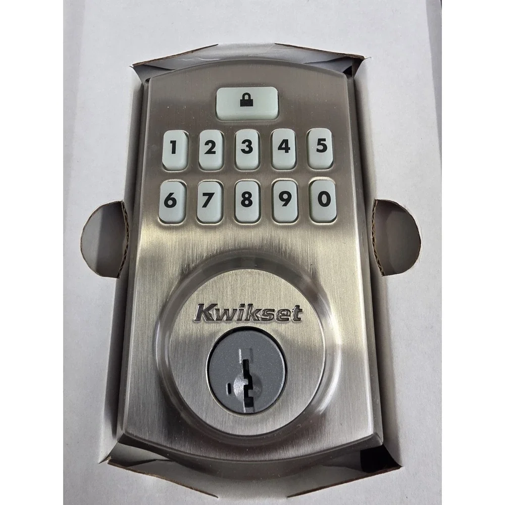 Kwikset SmartCode 9260 Satin Nickel Keypad Electronic Deadbolt w/ SmartKey NIB
